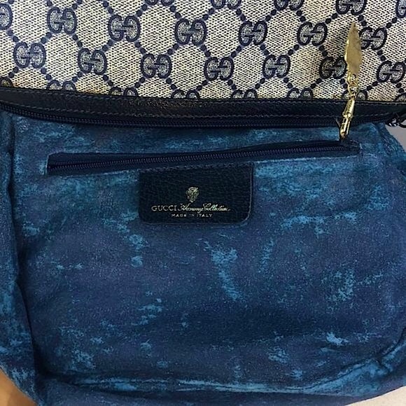 GUCCI GG Supreme Sherry Line Leather and Coated Canvas Crossbody Shoulder Bag - Picture 9 of 17